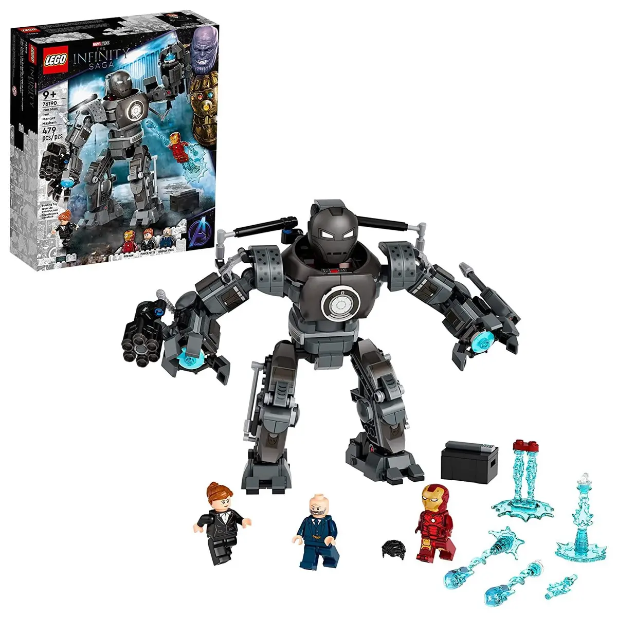Lego Marvel Iron Man -Iron Monger Mayhem Collectible Building Kit For Ages 9+ 1
