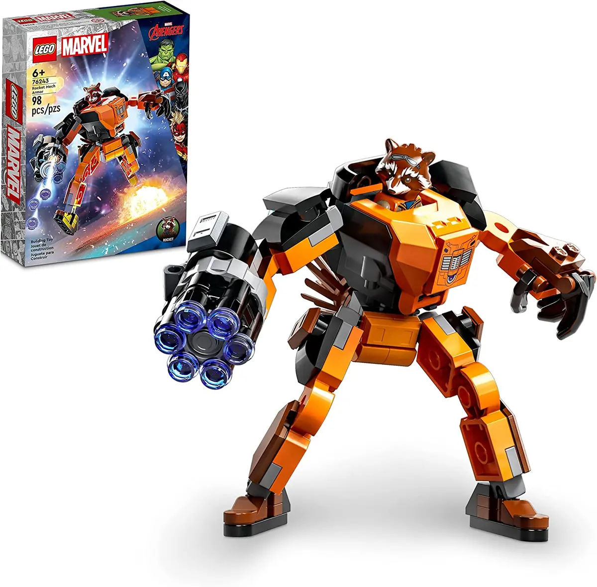 Lego Marvel Rocket Mech Armor Building Kit For Ages 6+ 1