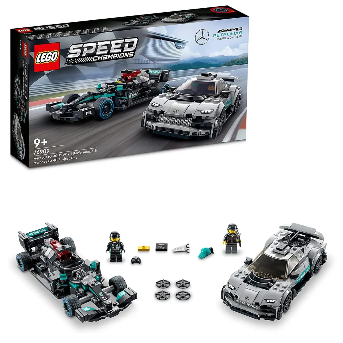 Lego Speed Champions Mercedes-Amg F1 W12 E Performance & Mercedes-Amg Project One Building Kit For Ages 9+ 1