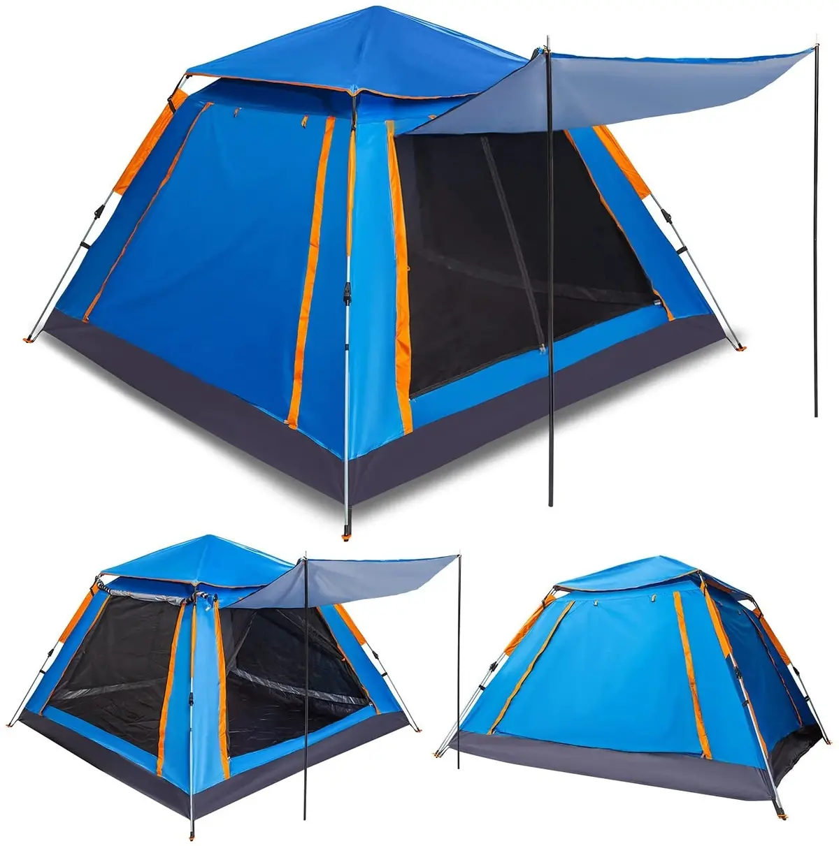 Glarewheel Instant Pop Up Tent 5 Person Blue 1