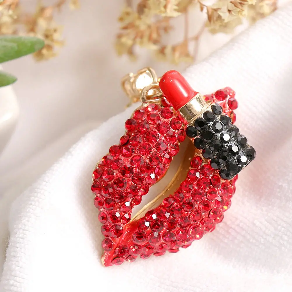Lipstick Crystal Keychain 1