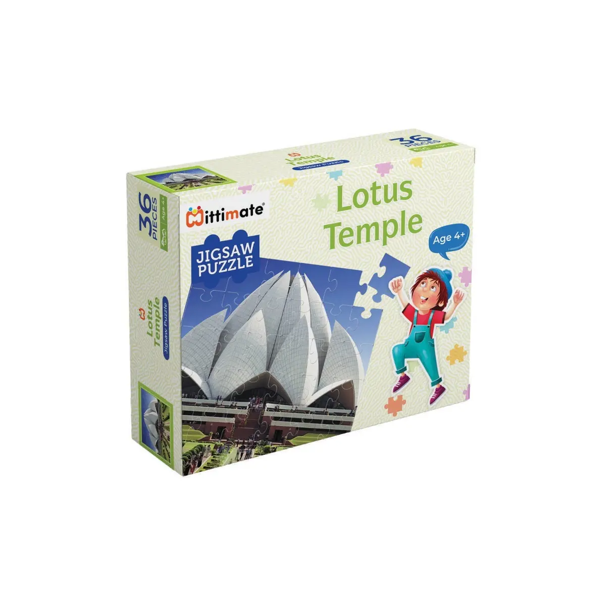 Mittimate Lotus Temple Jigsaw Puzzle – 36-Piece Cardboard Puzzle For Kids (Ages 4-6) | Fun, Learning & Perfect Birthday Gift 1