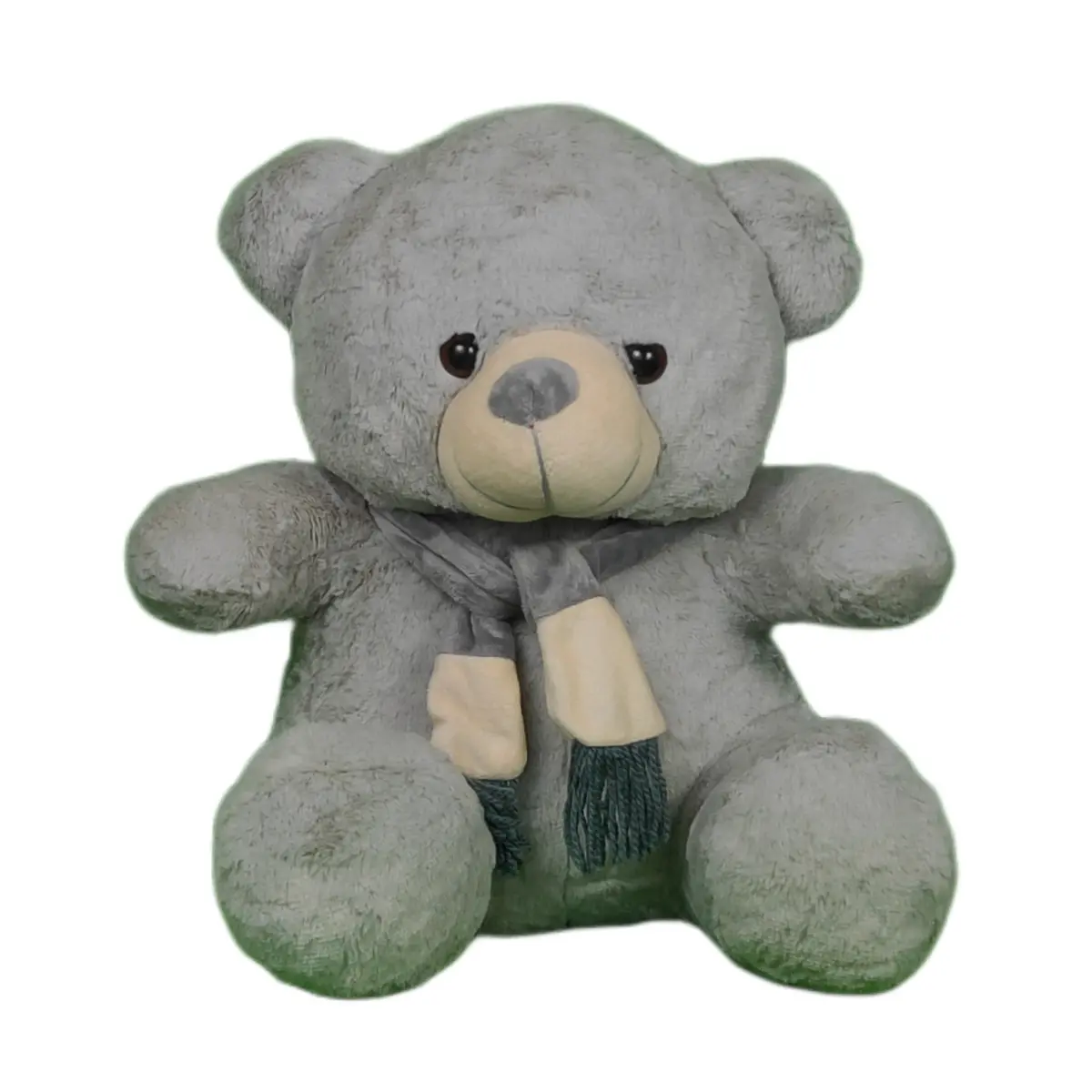 Play Hour Teddy Bear Plush Soft Toy With Muffler For Ages 3 Years And Up - Ash, 40Cm 1