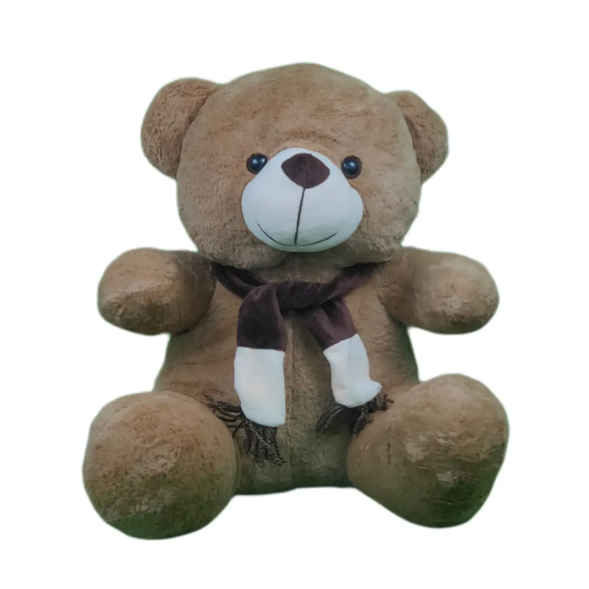 Play Hour Teddy Bear Plush Soft Toy With Muffler For Ages 3 Years And Up - Brown, 40Cm 1