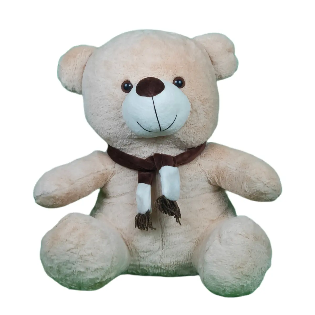 Play Hour Teddy Bear Plush Soft Toy With Muffler For Ages 3 Years And Up - Beige, 50Cm 1