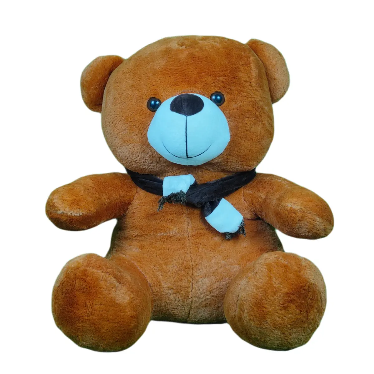 Play Hour Teddy Bear Plush Soft Toy With Muffler For Ages 3 Years And Up - Brown, 50Cm 1