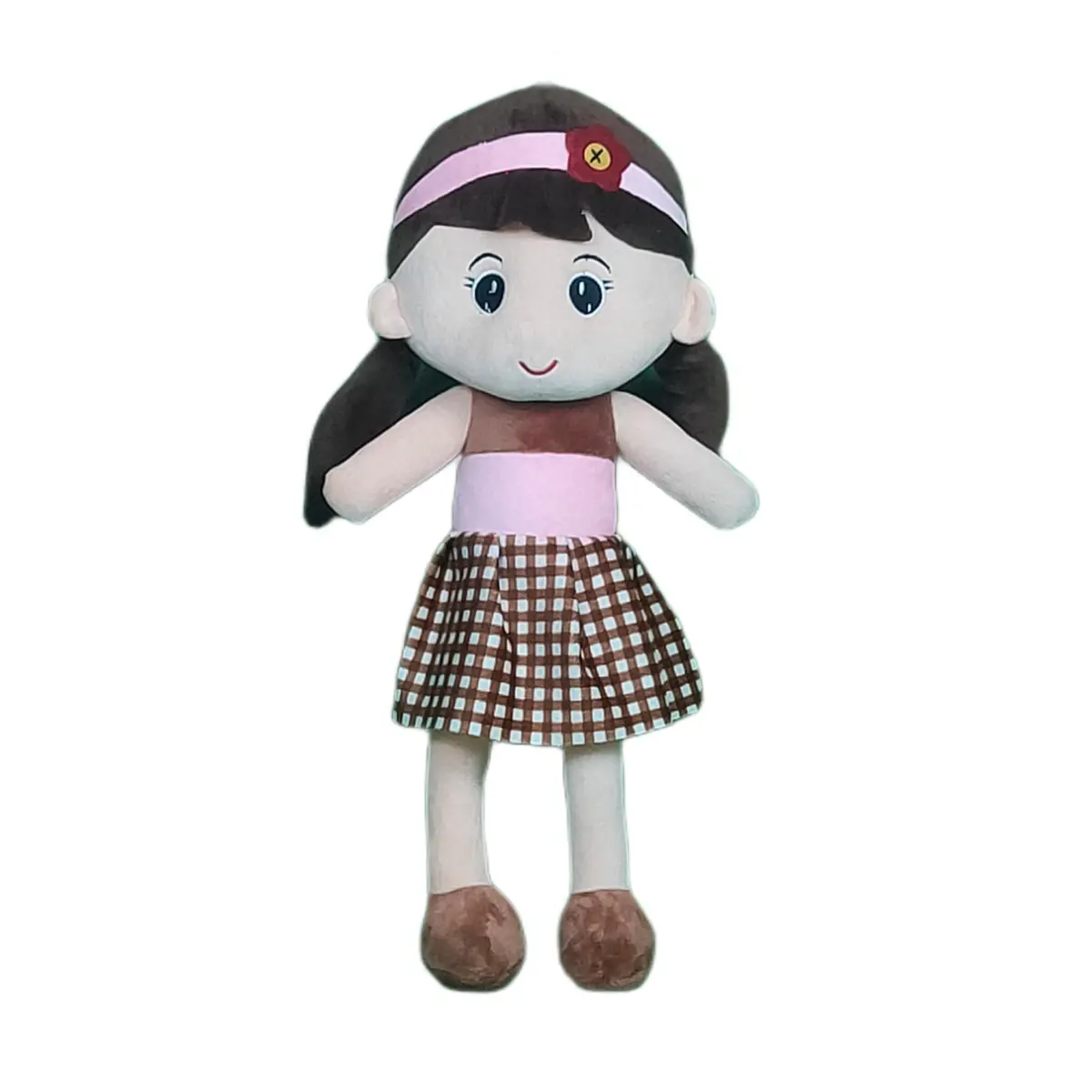 Play Hour Molly Rag Doll Plush Soft Toy Wearing Brown Dress For Ages 3 Years And Up, 50Cm 1