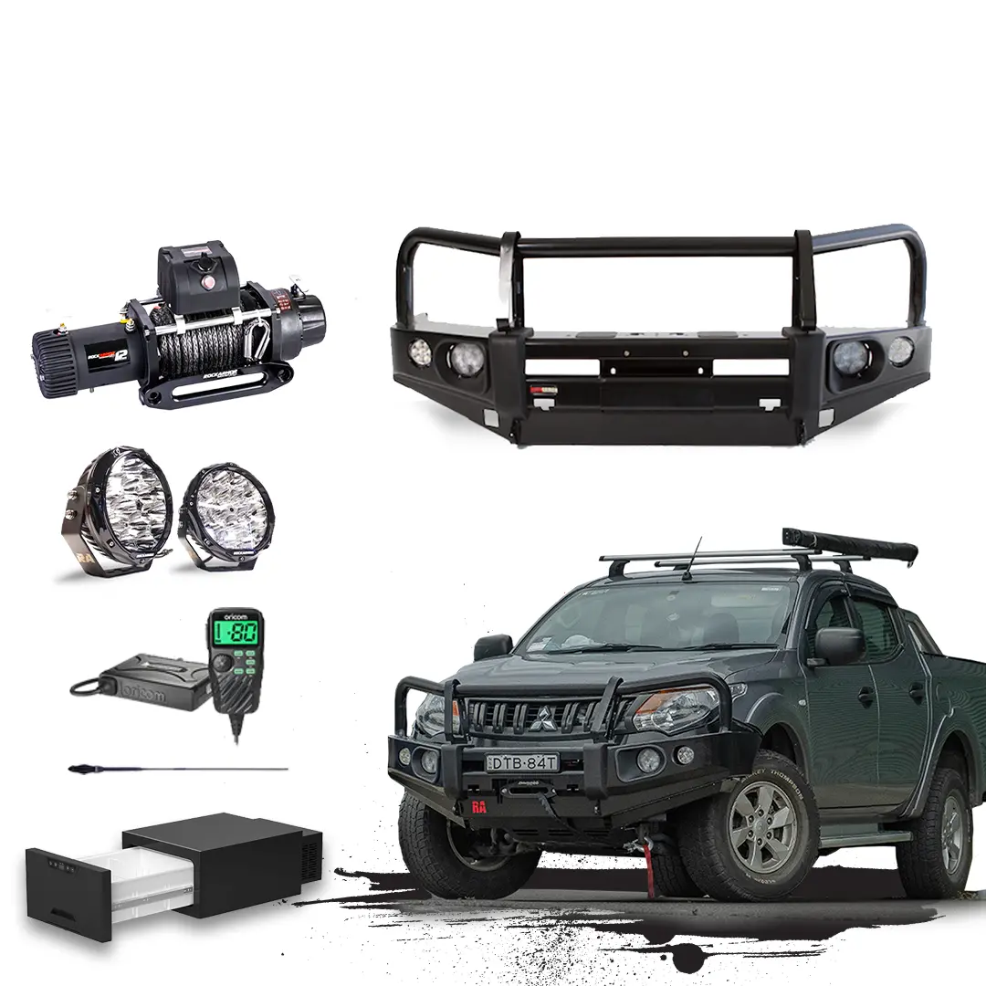 Mq Triton Touring Pack Suits: Mq Triton - Elite Bullbar, Winch, Lights, Uhf + Free Fridge 1