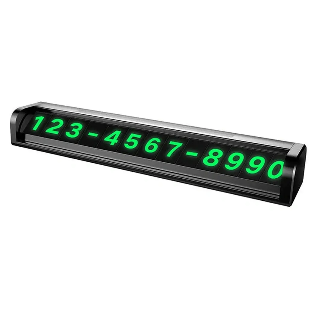 Metal Flip Temporary Number Parking Card 1