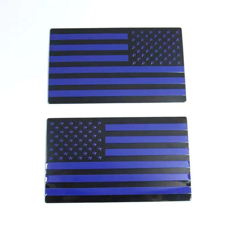 Metal Usa Flag Badge Stickers (2 Pcs) 1