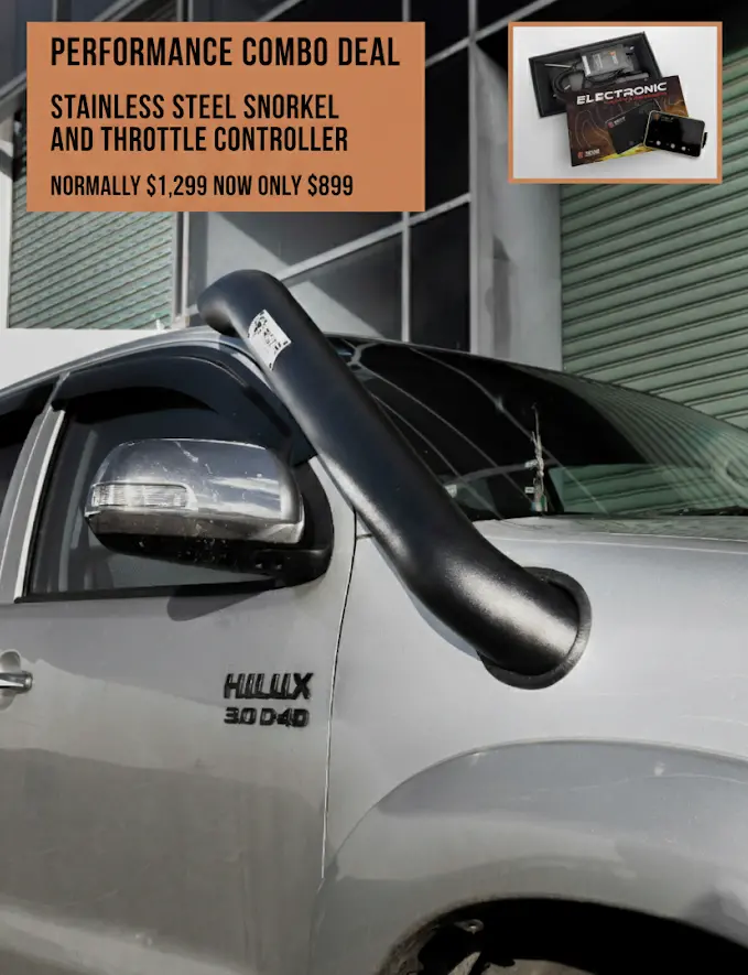 Toyota Hilux N70 Snorkel + Throttle Controller Combo (2005–2015) | $899 Stainless Steel 4X4 Upgrade – Roar 4X4 Australia 1