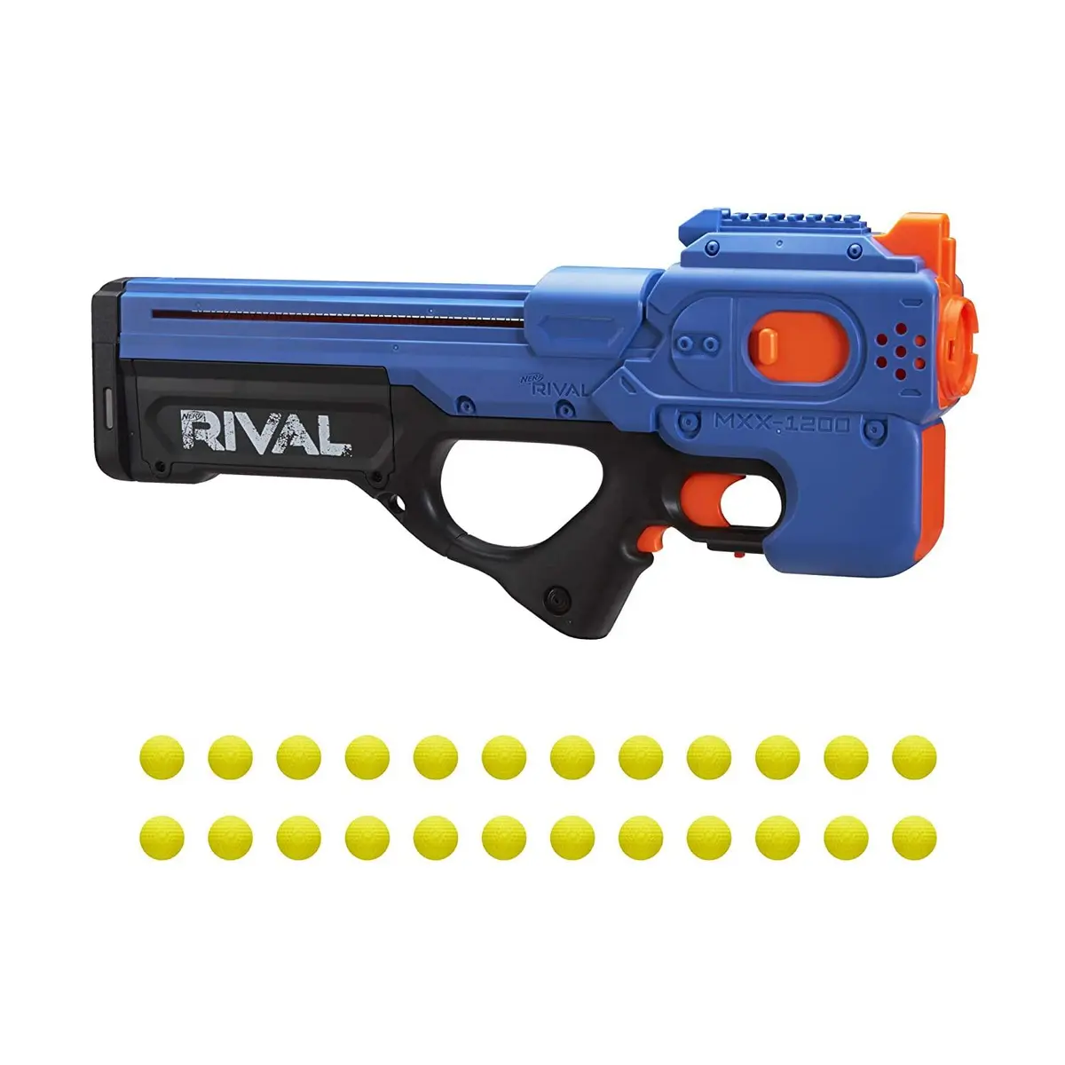 Nerf Rival Charger Mxx-1200 Motorized Blaster, 12-Round Capacity, 100 Fps Velocity, Includes 24 Rival Rounds, Team Blue 1