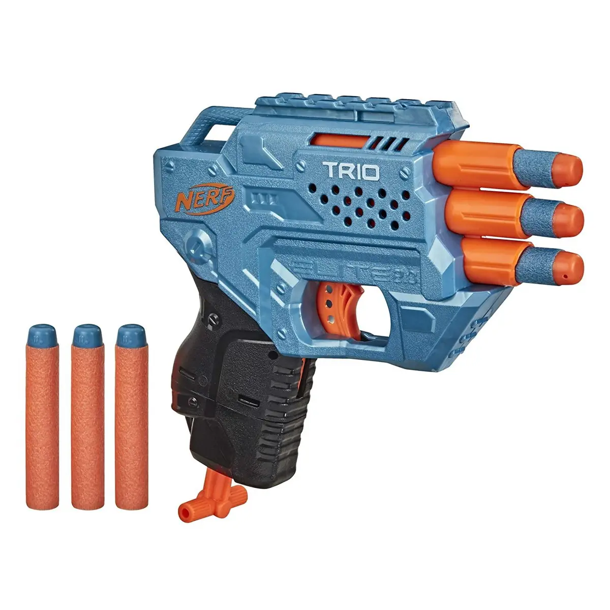 Nerf Elite 2.0 Trio Sd-3 Blaster, 6 Darts, 3-Barrel Blasting, Tactical Rail For Customizing Capability 1
