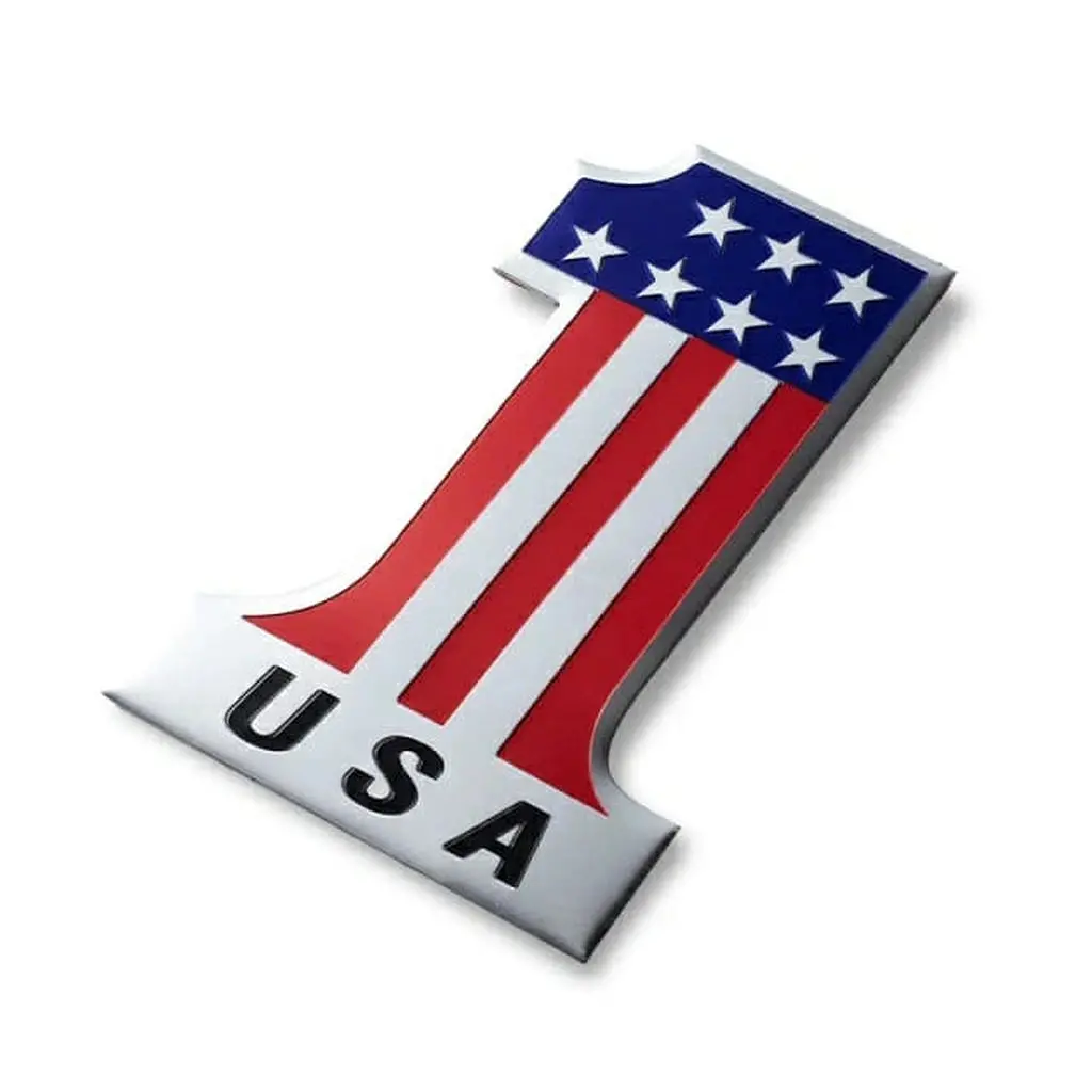 Number One Flag Sticker 1