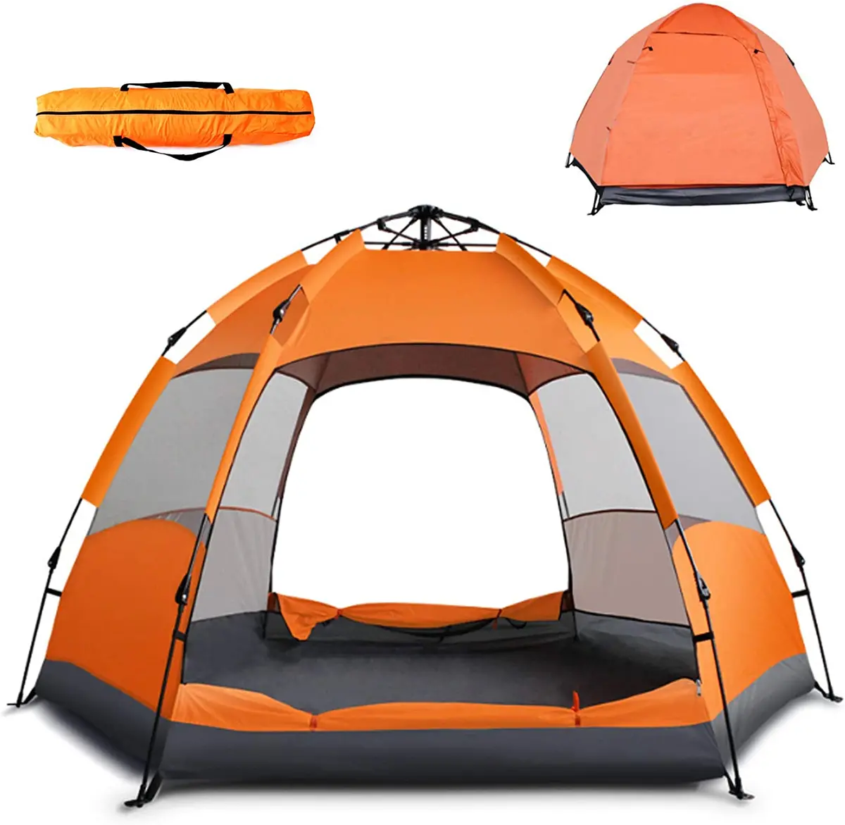 Glarewheel Instant Pop Up Tent 4 Person Orange 1