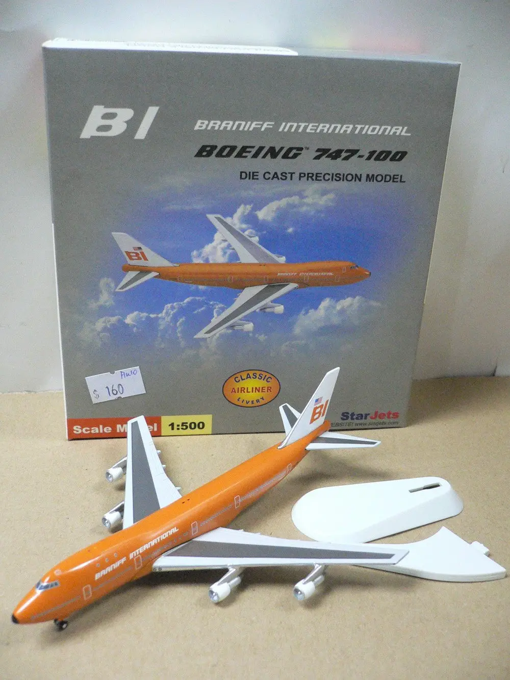 Starjets 1/500 Bi Braniff International Boeing 747-100 N601bn (Sjbnf087) (75087) (Piu10) 1