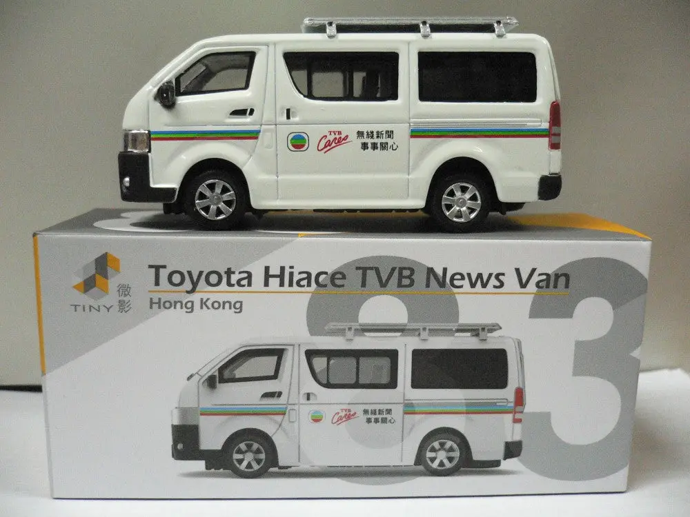 Toyeast Tiny City 83 Die-Cast Model Car Toyota Hiace Tvb News Van 城市83 合金車仔 豐田海獅 Atc64476 (C920-118) 1