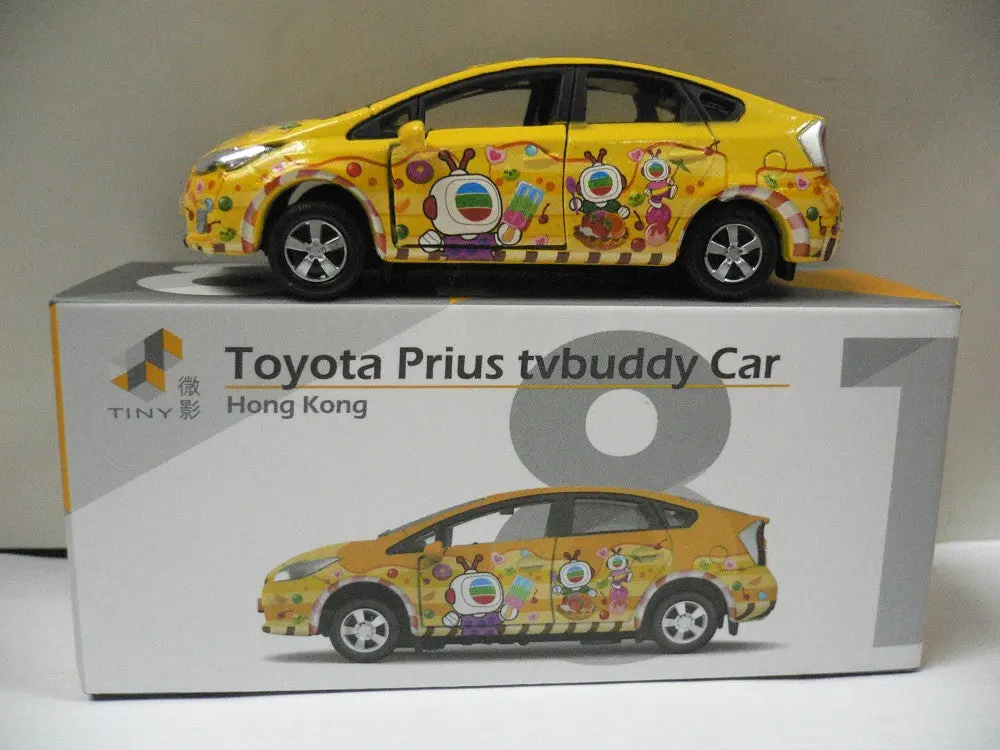 Toyeast Tiny City 81 Die-Cast Model Car Toyota Prius Tvbuddy Car 城市81 合金車仔 豐田 Atc64088 (C690-524-35) 1