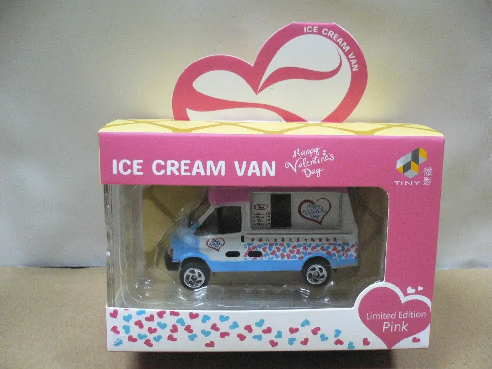 Toyeast Tiny City Die-Cast Model Car Ice Cream Van Happy Valentine's Day Pink Limited Edition 134715 Atc64039 (C690-494-45) 1