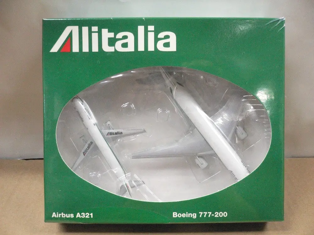 Herpa 1/500 Alitalia Airbus A321 Boeing B777-200 (510356) (Piu30) 1