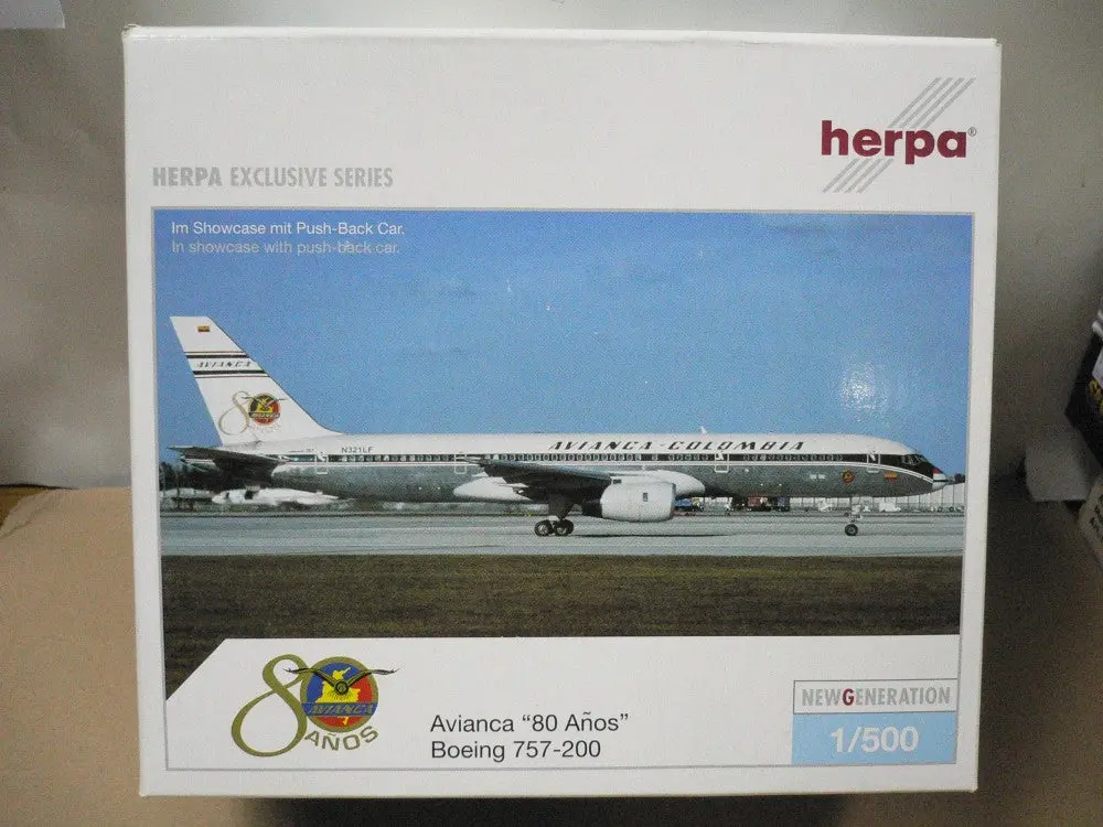 Herpa 1/500 Avianca &Quot;80 Anos&Quot; Boeing 757-200 (510103) (Piu10) 1