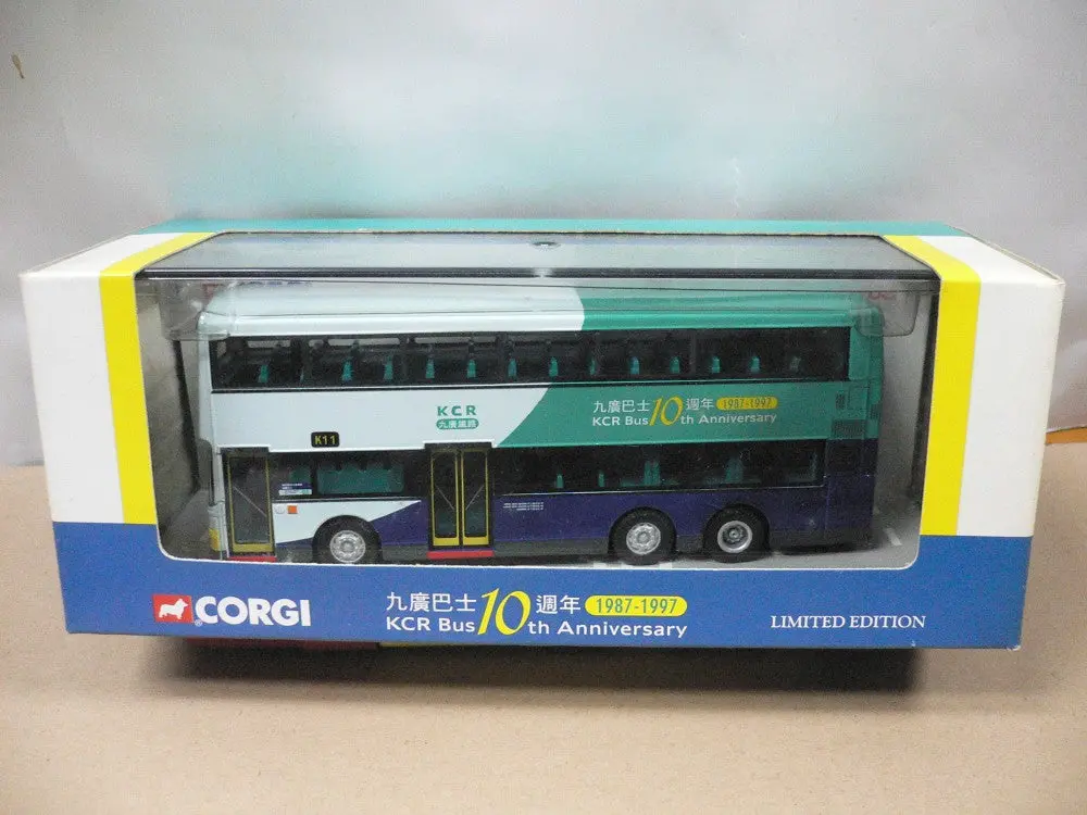 Corgi 1/76 Kcr Bus 10Th Anniversary 1987-1997 Levland Olympian 11 Metre 3 Axle 九廣巴士10週年 空調雙層巴士 K11 沙田第一城 (43202) (Buy) 1