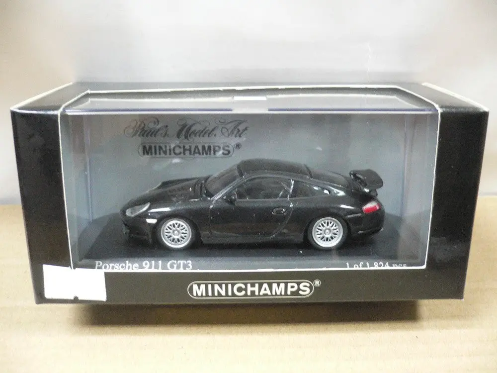 Minichamps 1/43 Porsche 911 Gt3 Black Metallic (430 068004) (03857) (Jpa218) 1