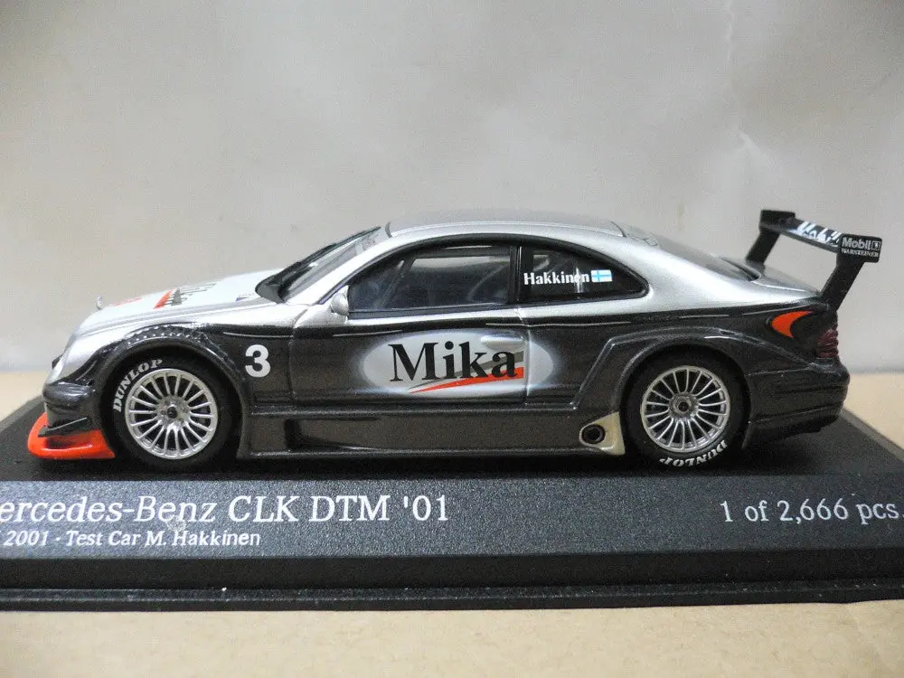 Minichamps 1/43 Mercedes-Benz Clk Coupe Dtm 2001 Test Car M.Hakkinen #3 (400 013193) (04047) (Piu103) 2