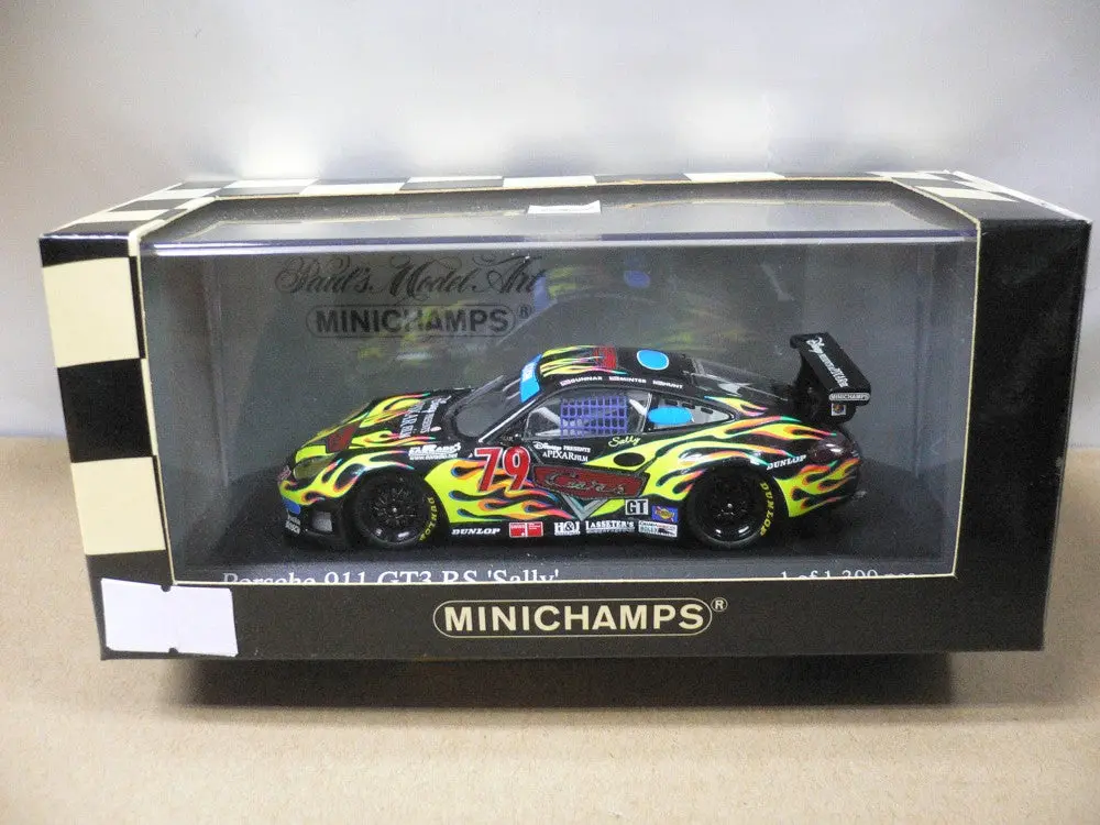 Minichamps 1/43 Porsche 911 Gt3 Rs 'Sally' Gp Of Miami 2004 Gunnar Jeannette Milt Minter Disney Pixar #79 (400 046979) (05970) (Piu126) 1