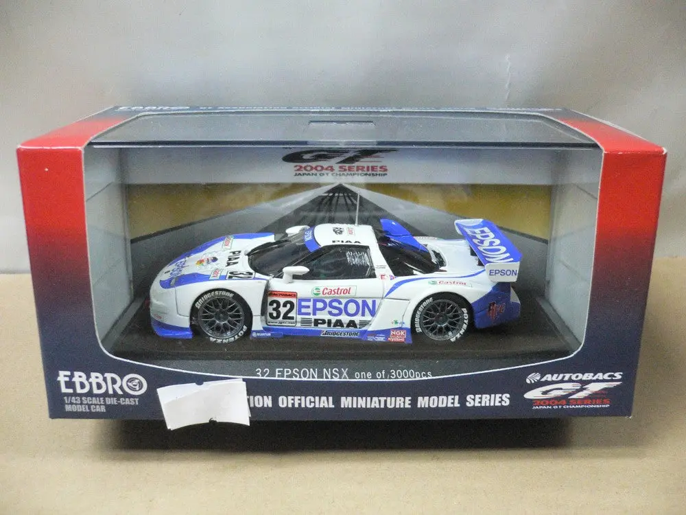 Ebbro 1/43 Honda Epson Nsx Jgtc 2004 White Blue #32 (43578) (Piu98) 1