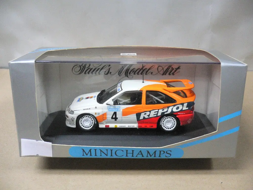 Minichamps 1/43 Ford Escort Repsol C.Sainz 2Nd Sweden Rally 1996 #4 (430 968204) (01889) (Wkg) 1