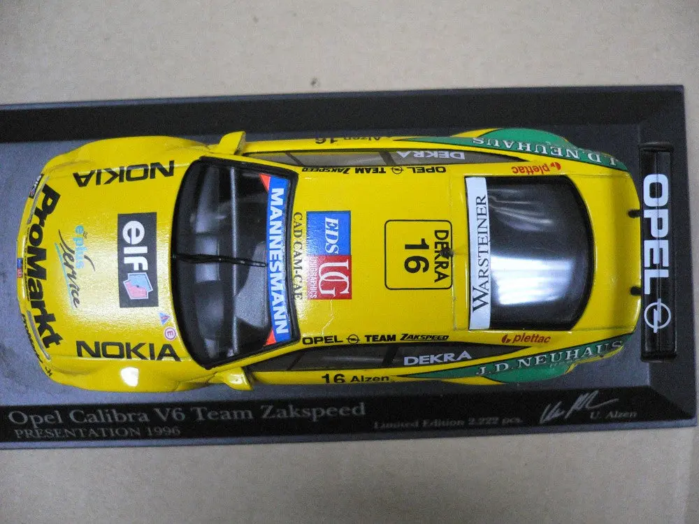 Minichamps 1/43 Opel Calibra Itc 1996 Team Zakspeed U.Alzen #16 (430 964216) (01987) (Wkg) 2