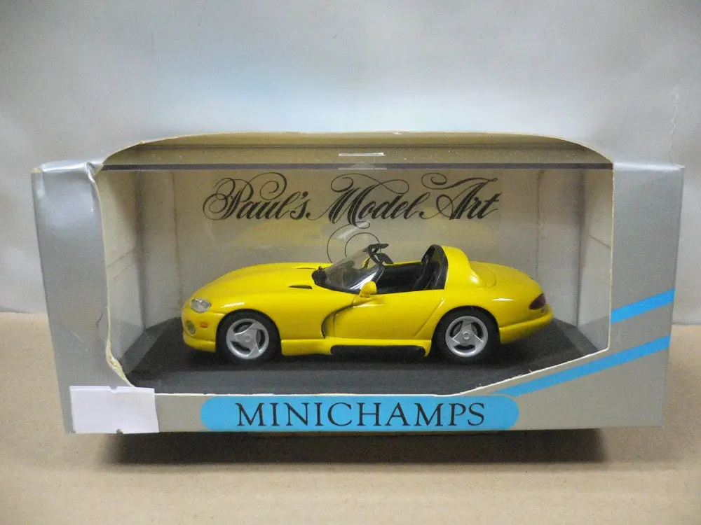 Minichamps 1/43 Dodge Viper Cabriolet 1993 Yellow (430 144030) (01765) (Wkg) 1