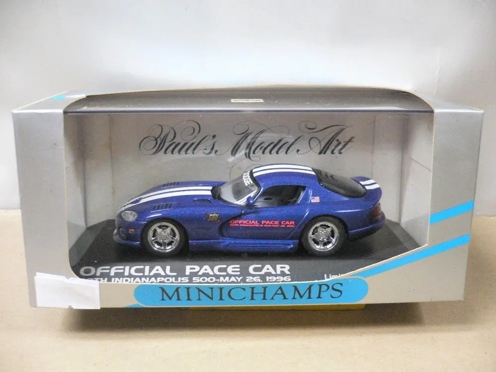 Minichamps 1/43 Dodge Viper Indy Pace Car 1996 80Th Indianpolis 500-May 26 1996 (430 144023) (01903) (Wkg) 1