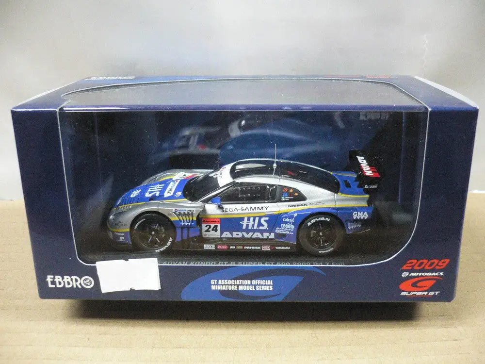 Ebbro 1/43 Nissan Super Gt 500 His Advan Kondo Gt-R Rd.7 Fuji Silver Blue #24 (43234) (Piu) 1