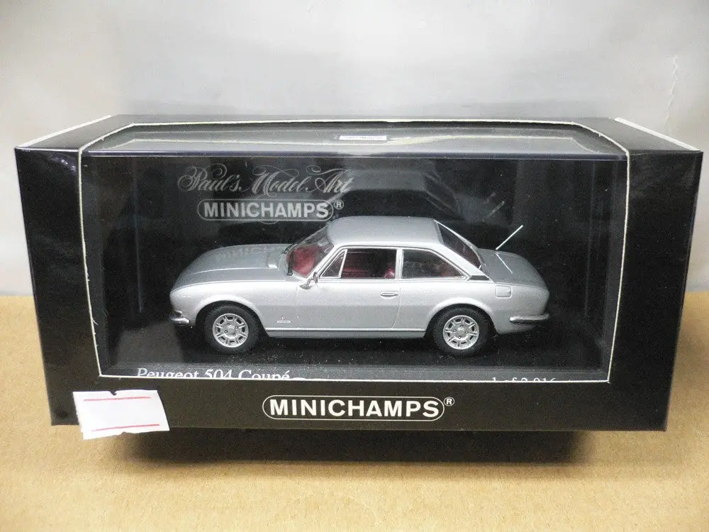 Minichamps 1/43 Peugeot 504 Coupe Silver (400 112122) (05023) (Piu150) 1