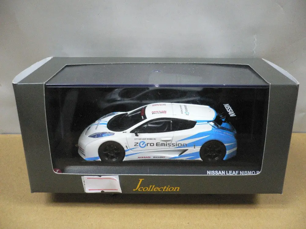 Kyosho Jcollection 1/43 Nissan Leaf Nismo Rc White Blue (Piu/P68-100) 1