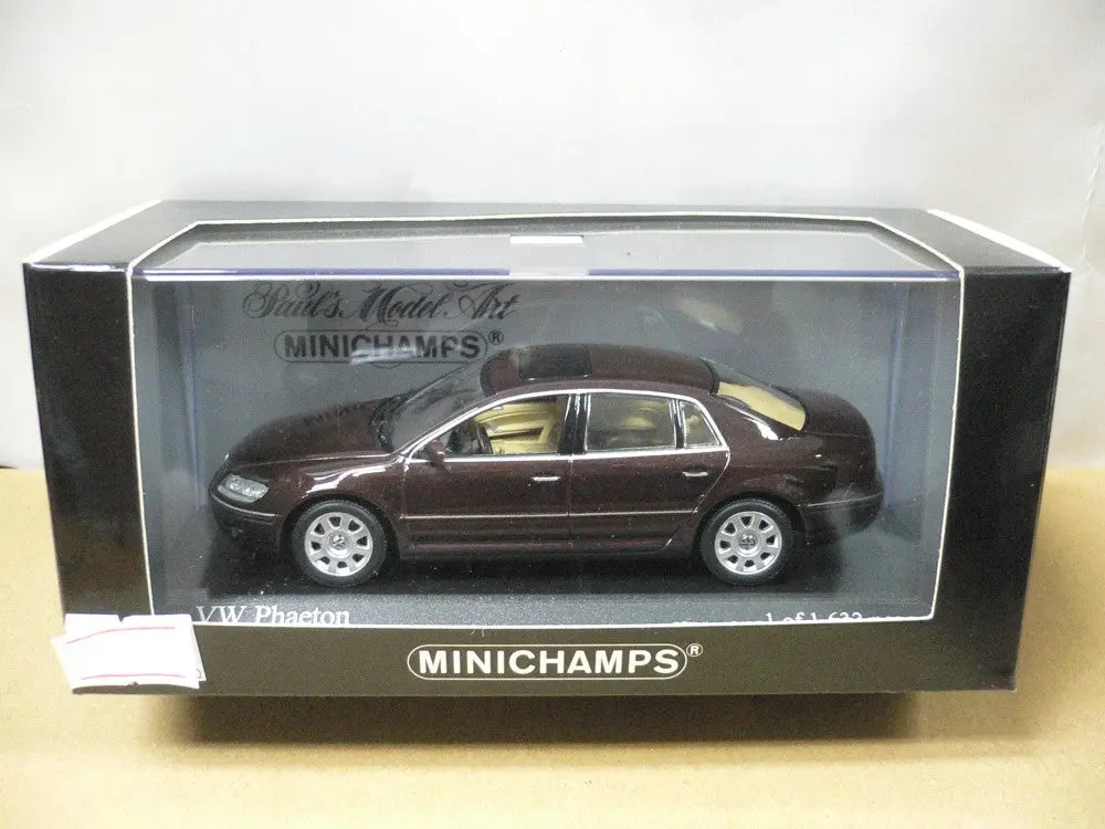 Minichamps 1/43 Vw Phaeton 2002 Aubergine Metallic (400 051001) (04390) (Piu150) 1