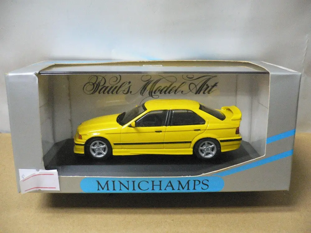 Minichamps 1/43 Bmw 318Is 1994 Yellow (430 024300) (01634) (Wkg) 1