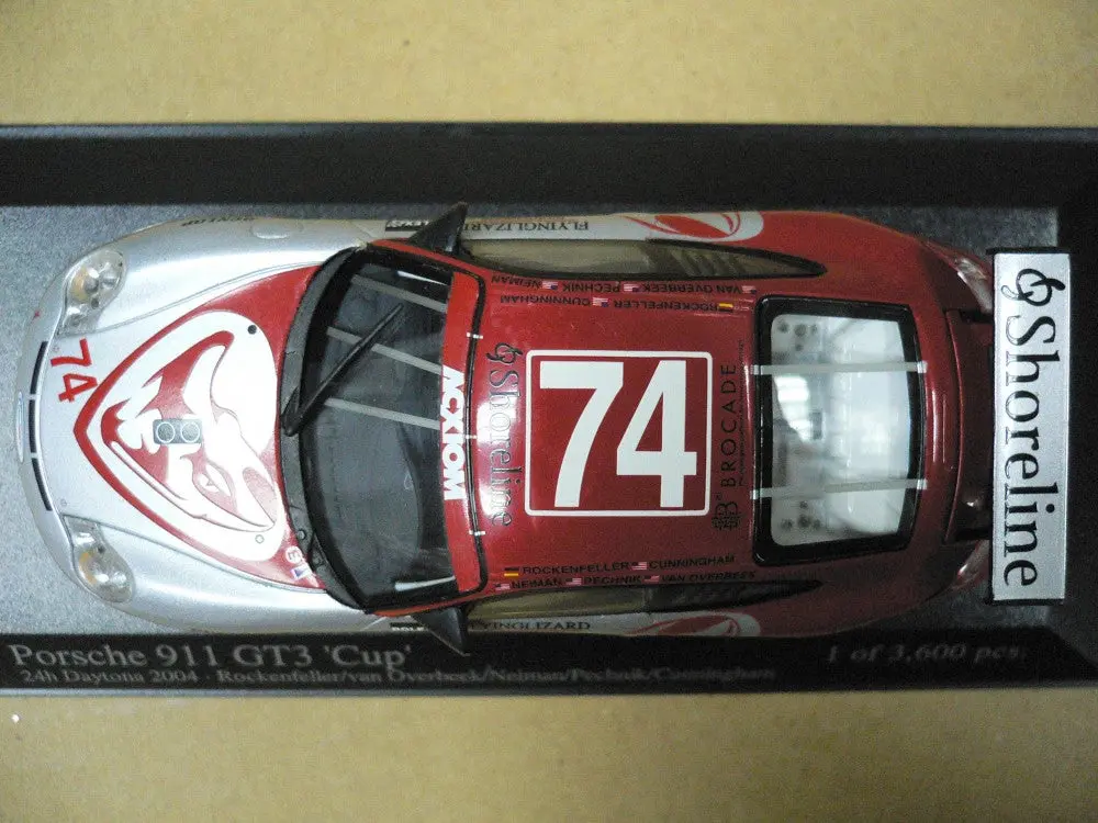 Minichamps 1/43 Porsche 911 Gt3 24H Daytona 2004 Rockenfeller Neiman Cunningham Pechnik Van Overbeek #74 (400 046274) (05906) 2
