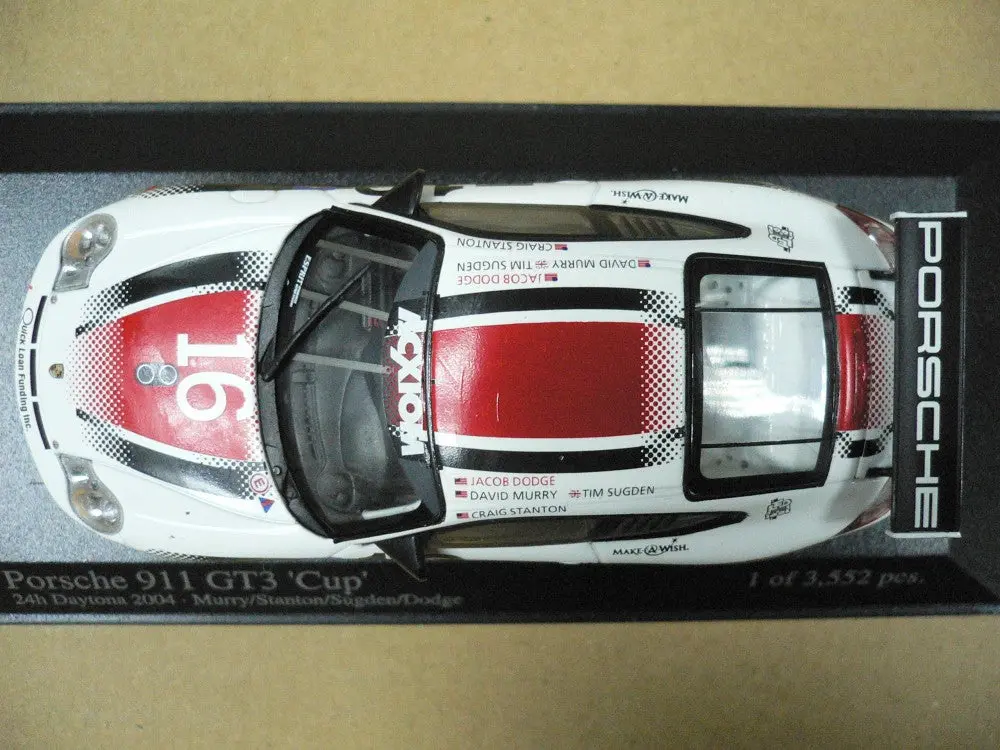 Minichamps 1/43 Porsche 911 Gt3 24H Daytona 2004 Murry Stanton Sugden Dodge #16 (400 046216) (05905) (Piu120) 2