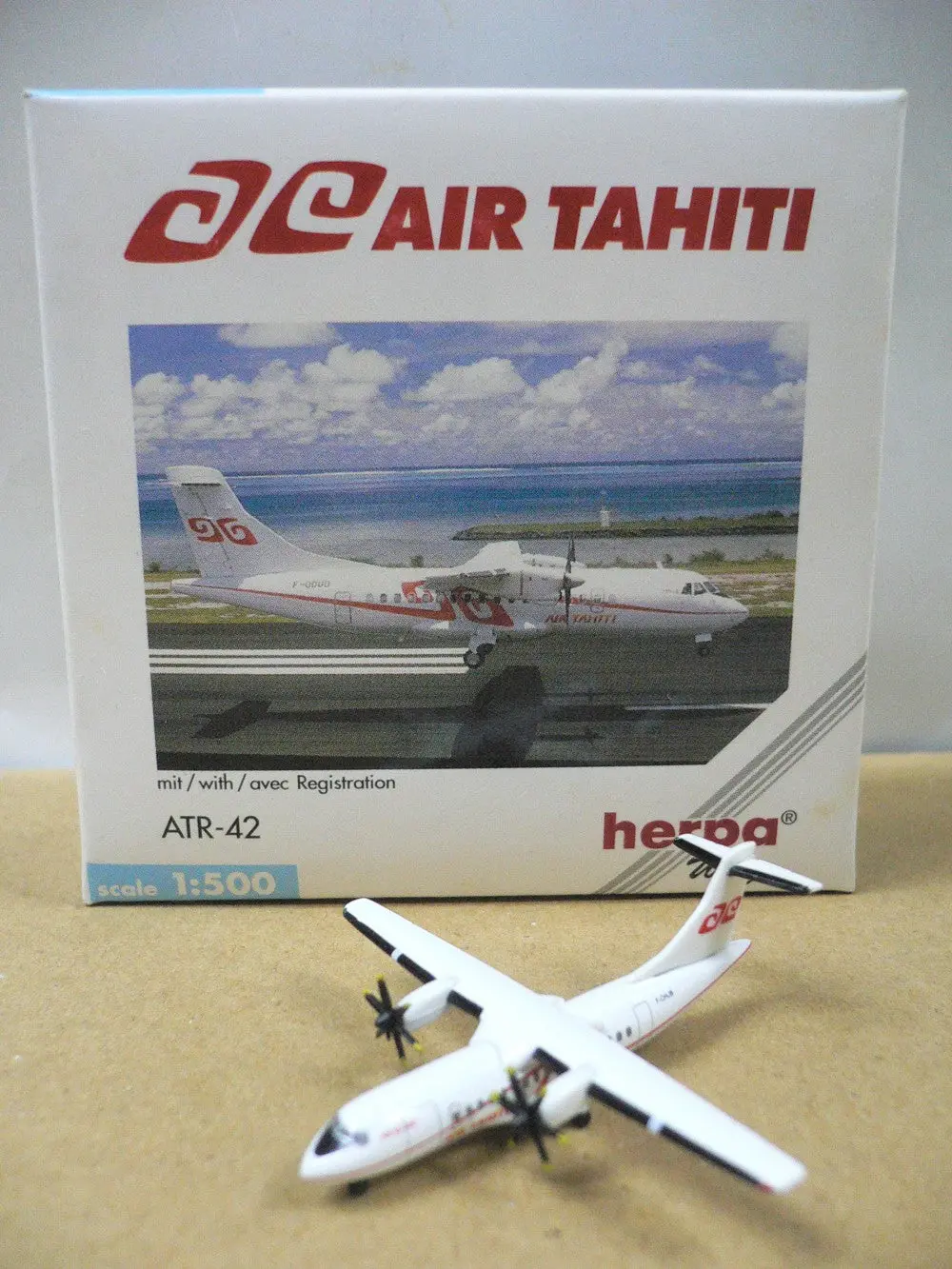 Herpa Wings 1/500 Air Tahiti Atr-42 F-Ohjb  (511971) (Pa0) 1