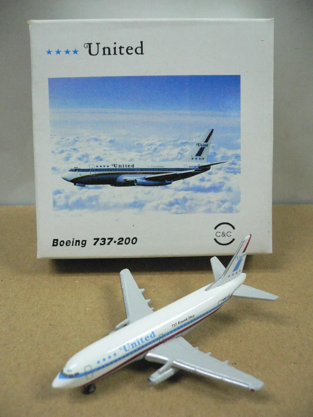 C&Amp;C 1/500 United B737-200 N9014u (535897) (Pa0) 1