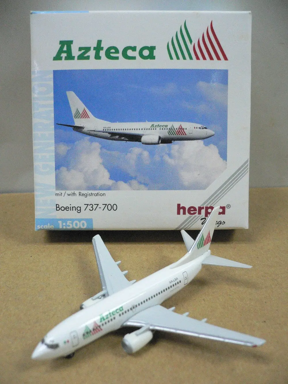 Herpa Wings 1/500 Azteca Boeing 737-700 Xa-Lsa (512909) (Pa0) 1