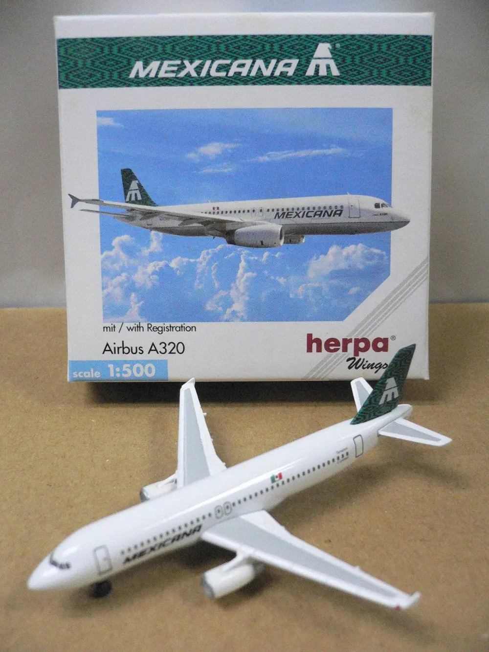 Herpa Wings 1/500 Mexicana Airbus A320 F-Ohma (501699) (Pa0) 1