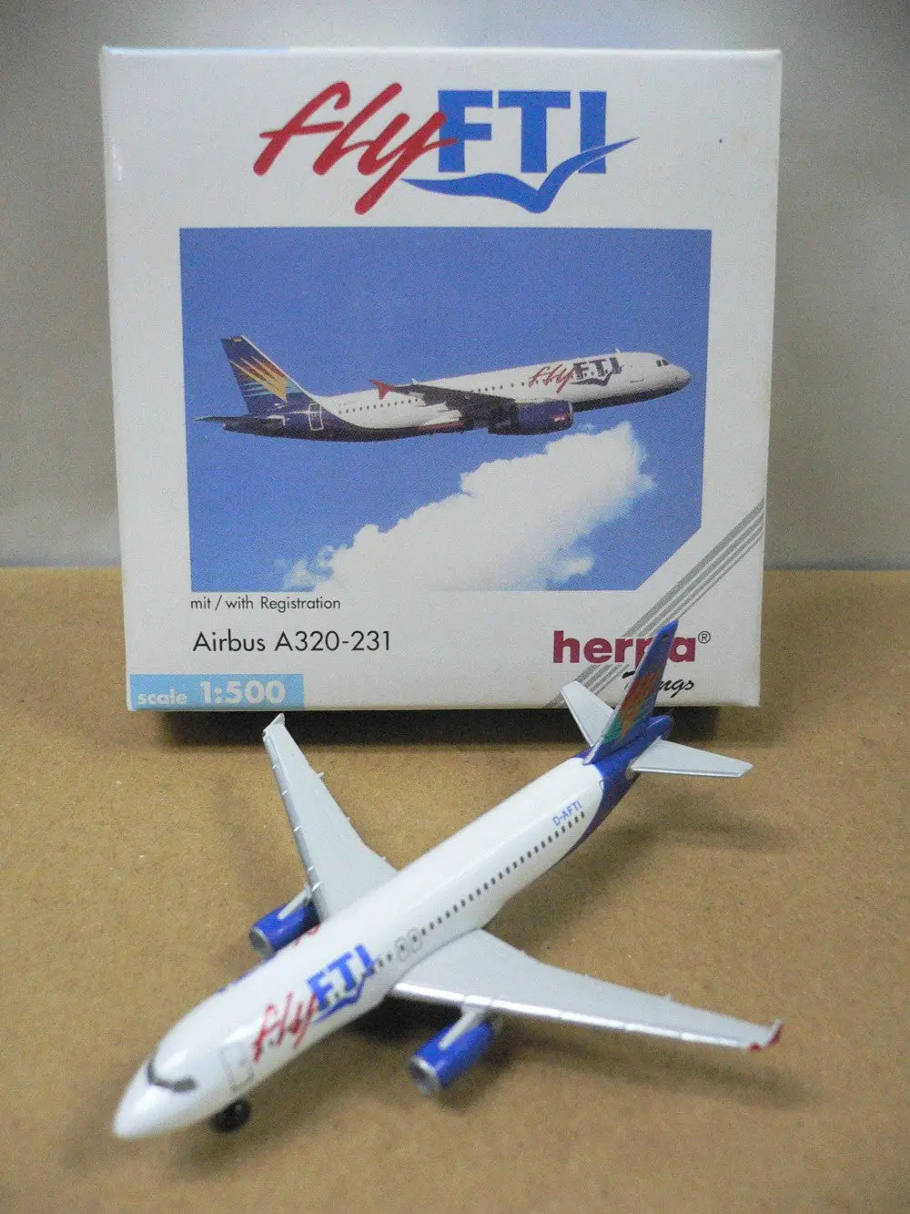 Herpa Wings 1/500 Fly Fti Airbus A320-231 D-Afti (501743) (Pa0) 1
