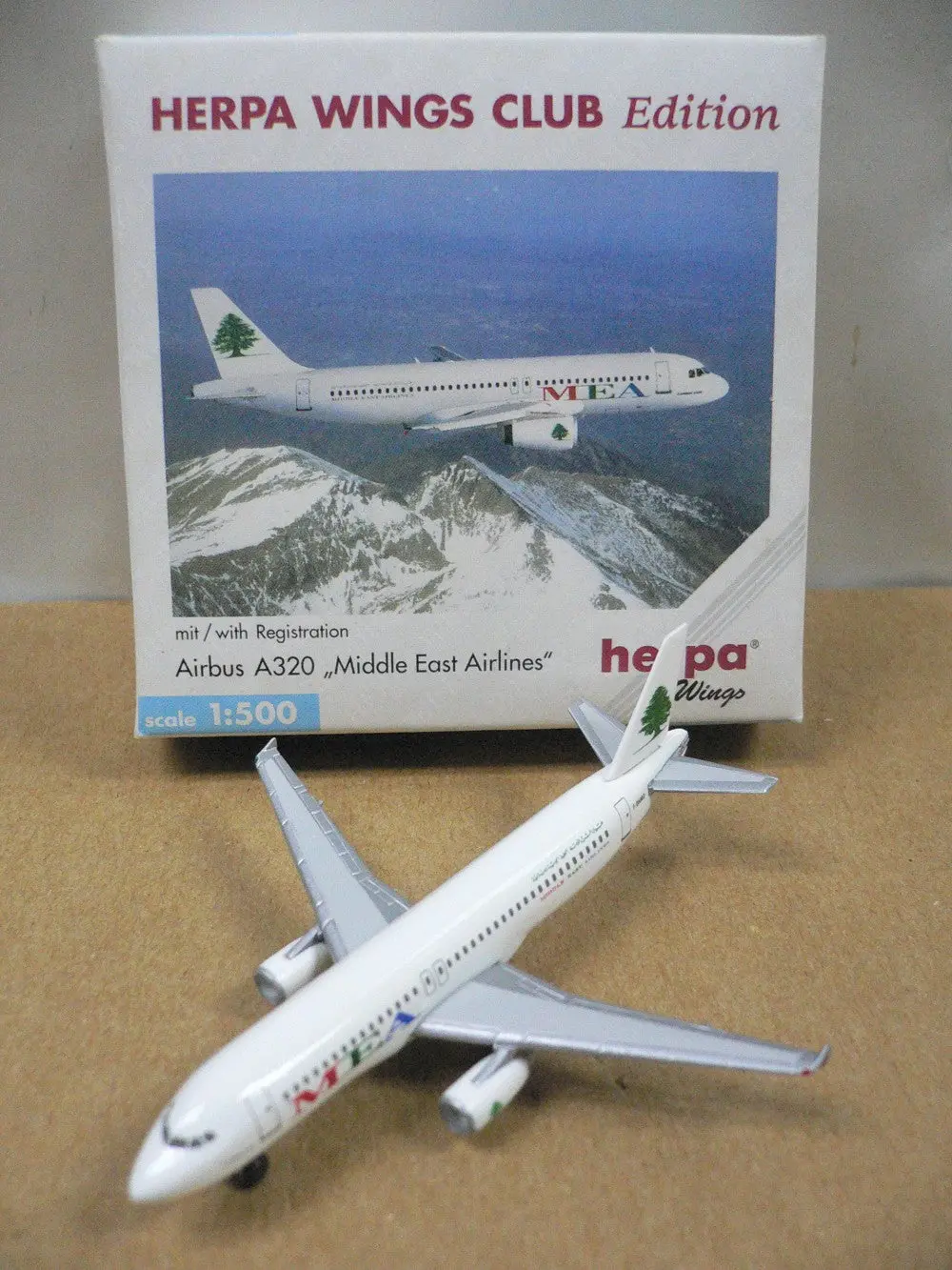 Herpa Wings 1/500 Mea Middle East Airlines Airbus A320 F-Ohmo (501712) (Pa0) 1