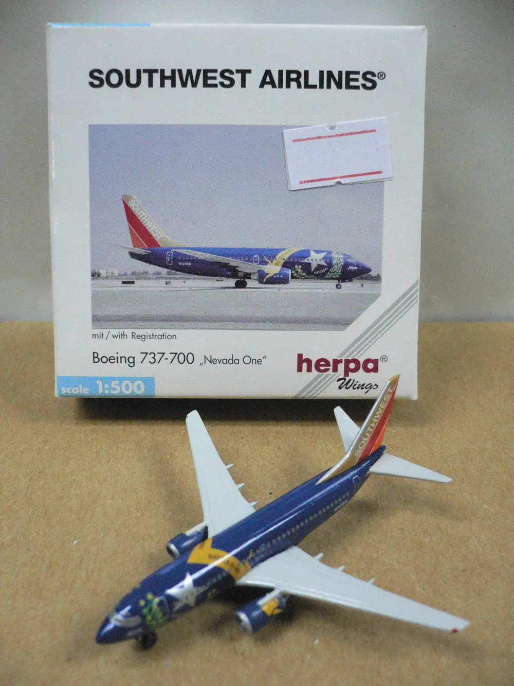 Herpa Wings 1/500 Southwest Airlines Nevada One Boeing 737-700 N727sw (511964) 1