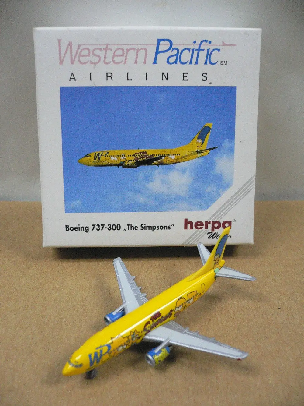 Herpa Wings 1/500 Western Pacific Airlines &Quot;The Simpsons&Quot; Boeing 737-300 (500470) (Buy) 1