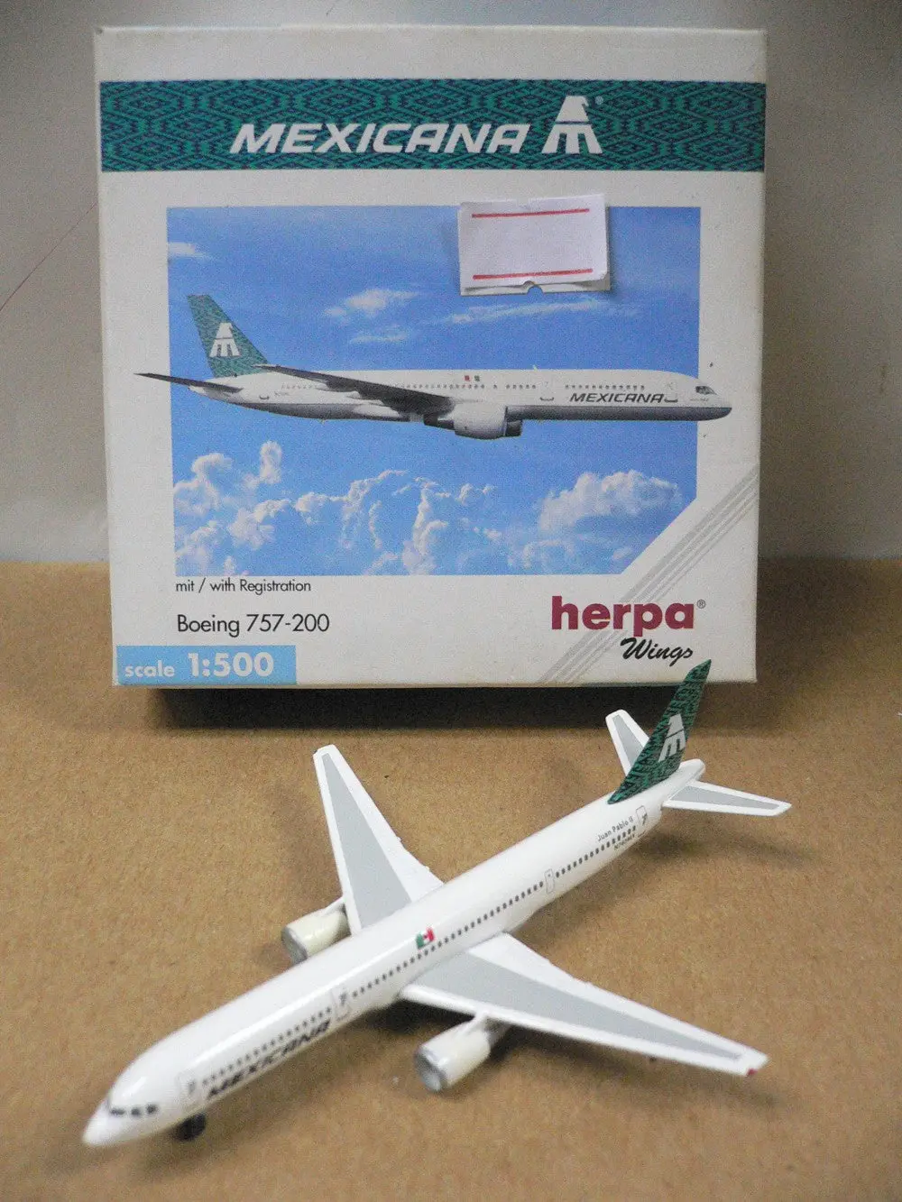 Herpa Wings 1/500 Mexicana Boeing 757-200 N763mx (503778) 1